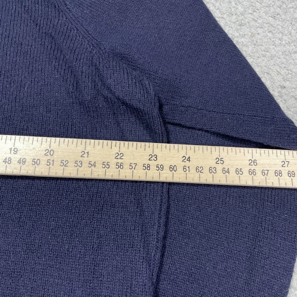 Polo‎ Ralph Lauren Sweater Mens Large Blue Lambswool V Neck Pullover Pony Logo